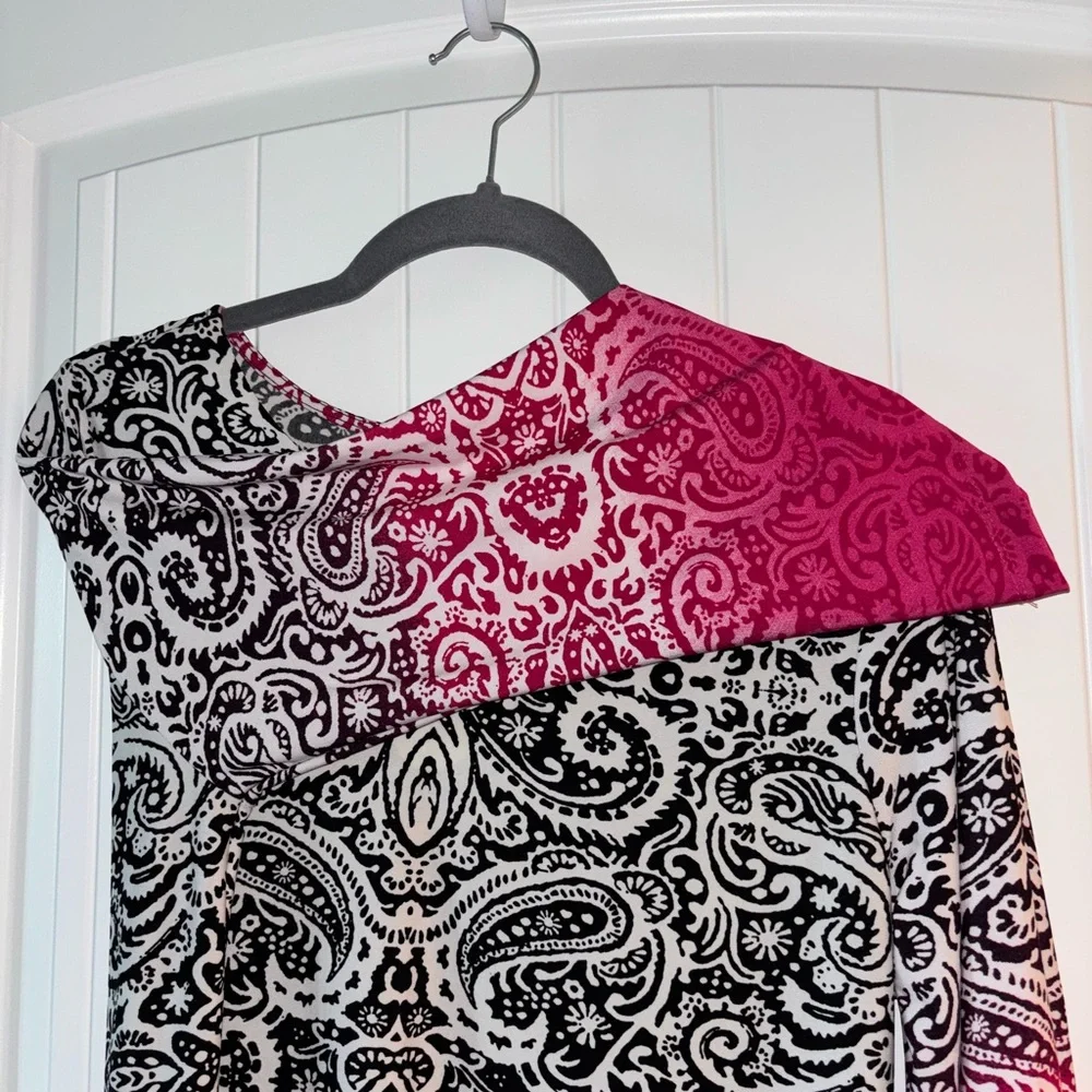 Haani Black and Pink Paisley Dress - Picture 5 of 9